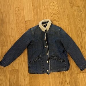 J. Crew Sherpa Denim Jacket Size Small